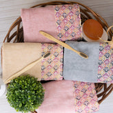 Prima Lace 100% Cotton Hand Towel Set of 4 | Ultra Soft, Highly Absorbent Luxurious Towels - Rangoli